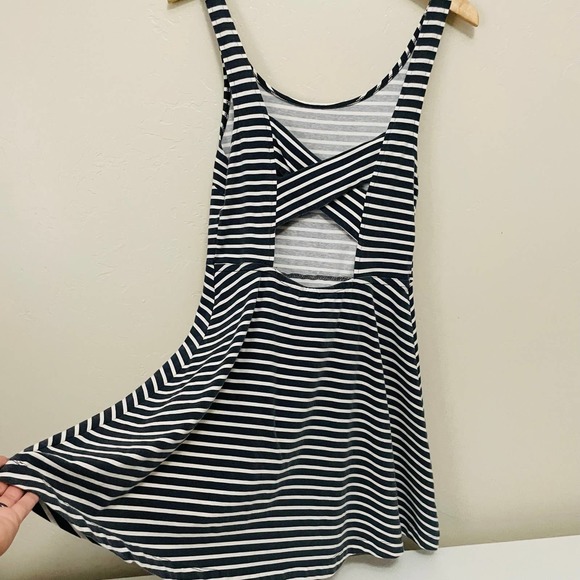 American Eagle Stretch Fit Flare Striped Mini Dress - Picture 1 of 8